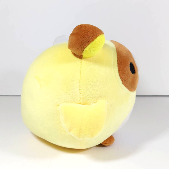 Rilakkuma Duck Outfit Round Yellow Brown Plush w/ Shiba Inu Bow Tie Plush SET - Picture 5 of 10